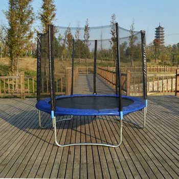 Professional garden outdoor 8ft trampoline with safety net for kids