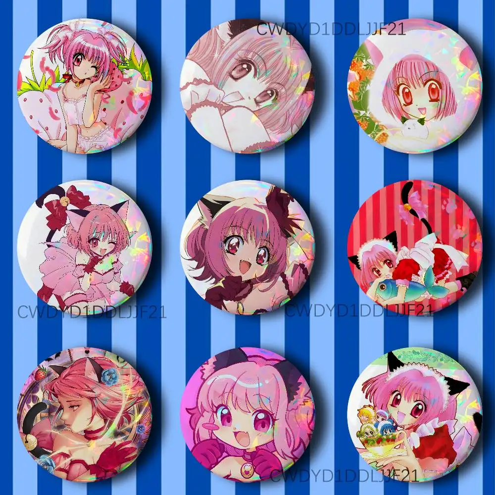 T-Tokyo Mew Mew Ichigo Vintage Anime Brooch Creative Badge for Hat Bag Decoration Fans Collect Gifts