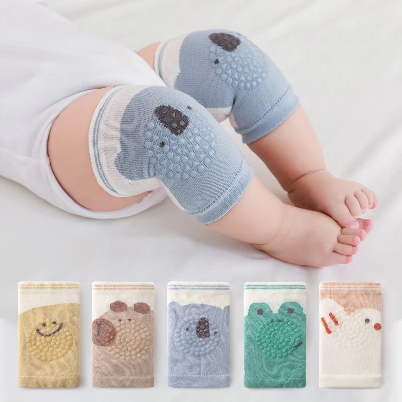 Summer New Baby Knee Pads Cartoon Mesh Breathable Toddler Anti-Fall Kids Knee Pads Children Crawling Non-Slip Knee Pads