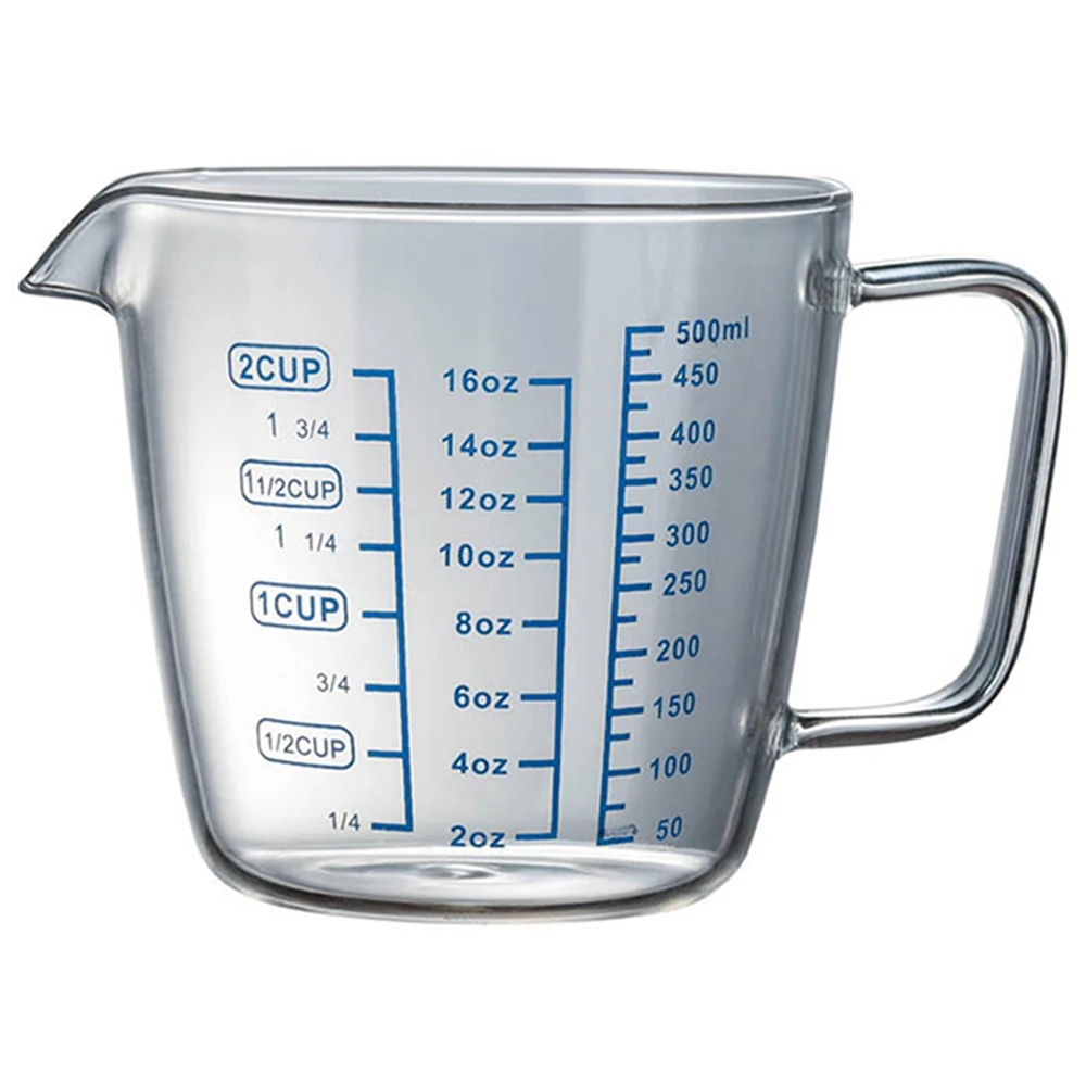 High Borosilicate Measuring Glass Cup Liquid Measurement With Scale Microwave Oven Available Kitchen Baking Glass Cup