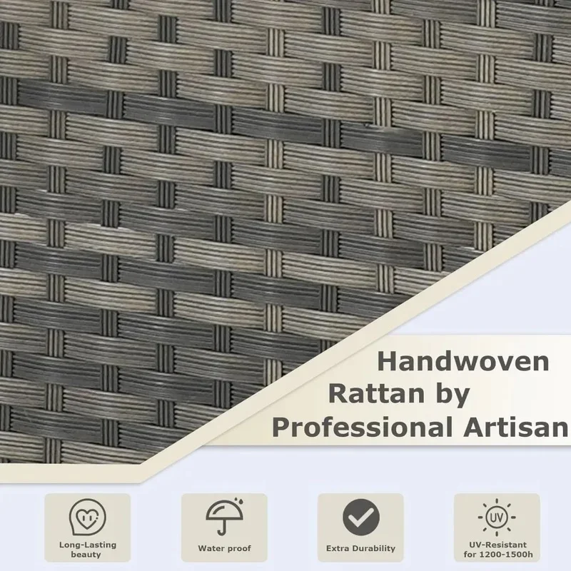 Outdoor Patio Chaise Lounge Set, Adjustable Backrest Recliner Chair with Side Shelf for Garden, Yard, and Poolside Use