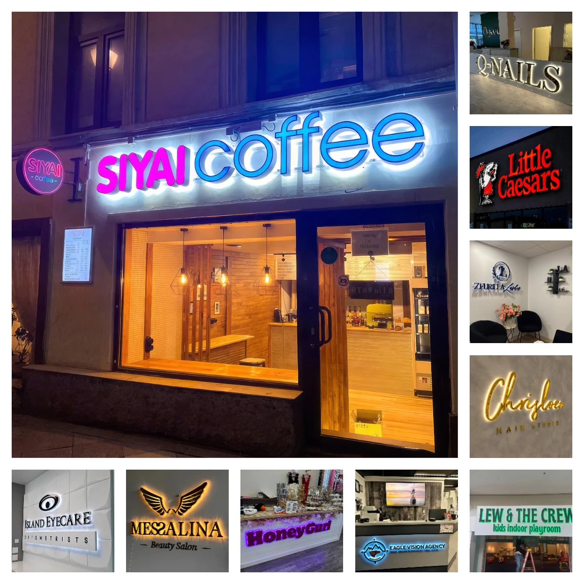 カスタムメタル照明付きサインバックライトビジネスロゴ看板店頭 3D 文字 Mertal バックライト付きサインドロップシッピング屋外