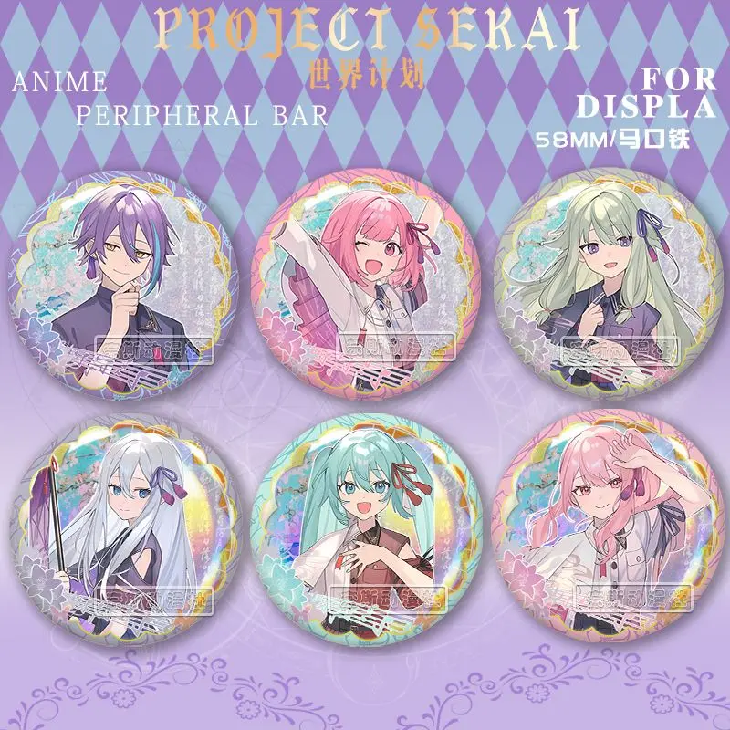 Anime Project Sekai Yoizaki Kanade Akiyama Mizuki Badge Cartoon Pins DIY Decoration Backpack Clothes Accessories