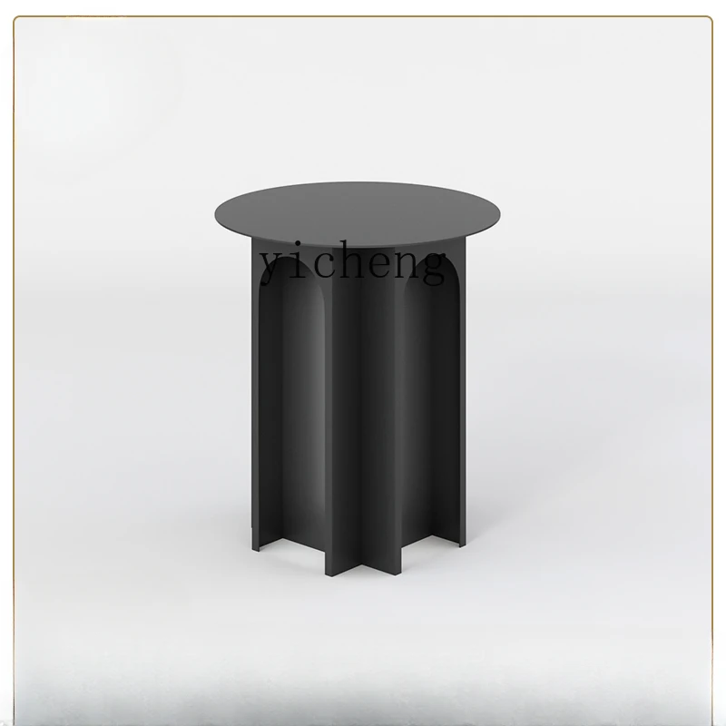 Tqh Light Luxury Side Table Sofa Side Cabinet Living Room round Table Bedroom Bedside Table