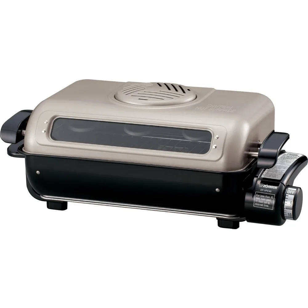 

Electric Grill, Stainless Steel 11 Pounds 120 V， Metallic Gray 1300-Watt Electric Gourmet Roaster