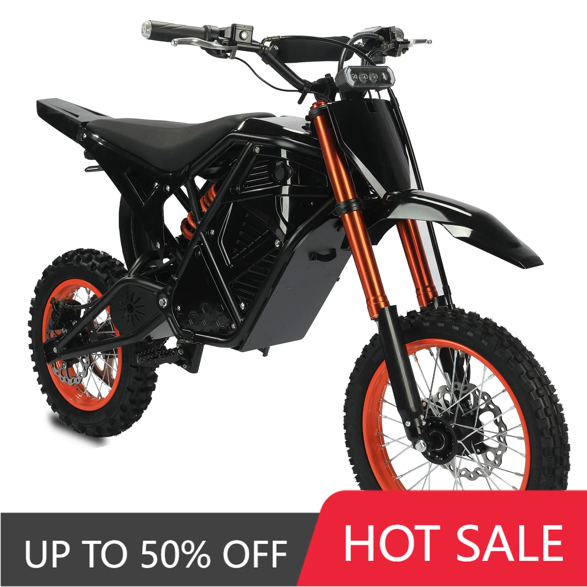 QQW Adult electric off-road motorcycle 48V 1500W high-speed off-road vehicle, suitable for all-terrain riding, 55 miles per hour