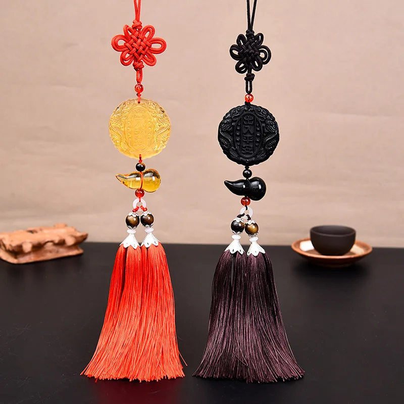 Auspicious Tassel Gourd Automobile Hanging Ornament High-Grade Safe Trip Ornaments Inside Car Interior Design Gift Car Hangi