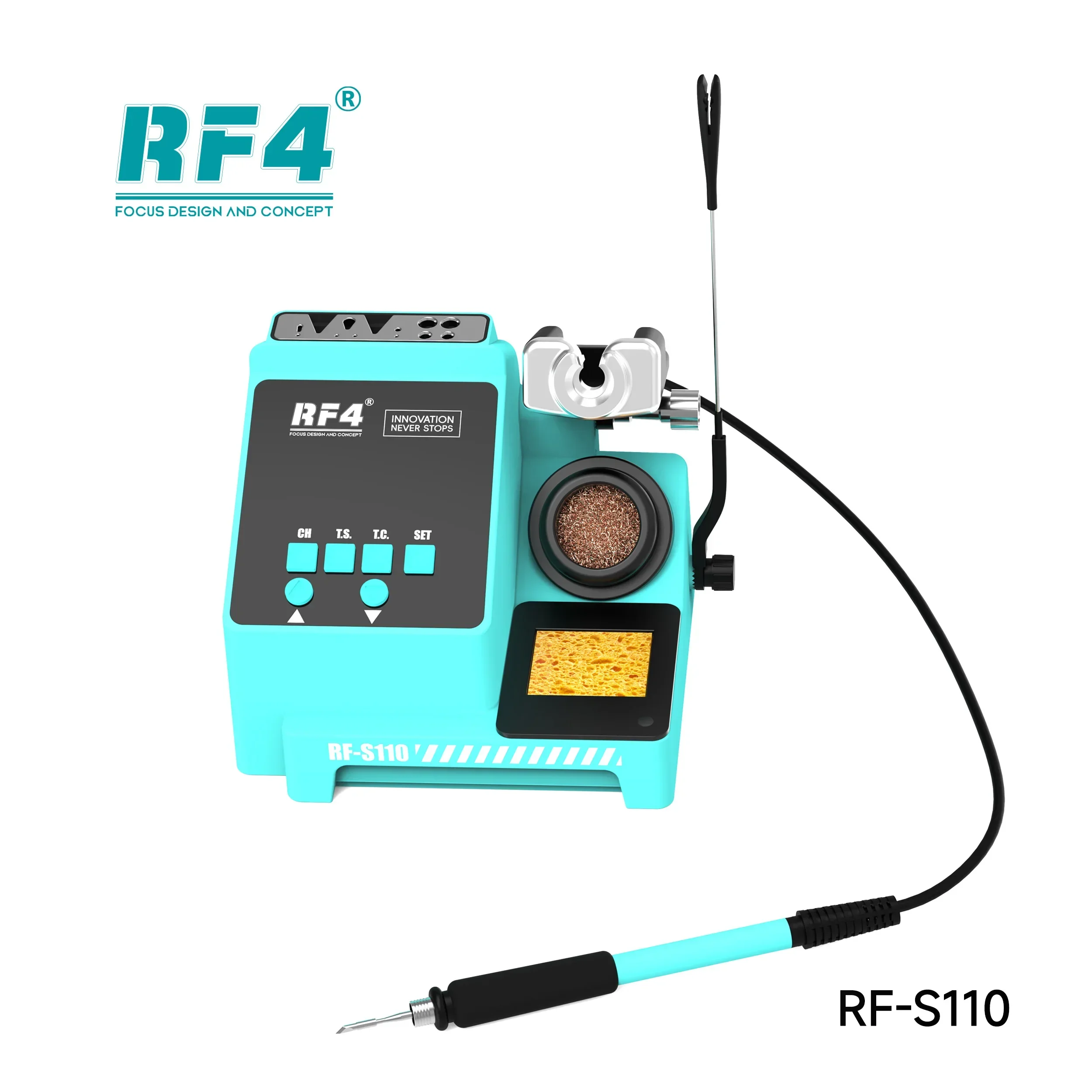 NEW RF4 S110 TCP Soldering Station with C210 Handle Foot Pedal Temp Compensation Fast Heating And Precise Temperature Control