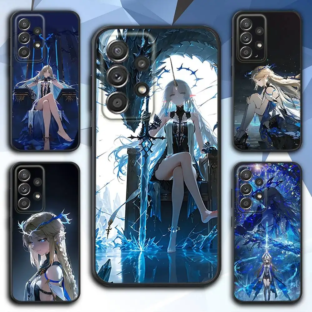 

Cute C-Cartethyia Game Phone Case For Samsung S 25,24,23,22,30,21,10,9,Ultra,Plus,Lite,FE,4,5 G Soft Black Case