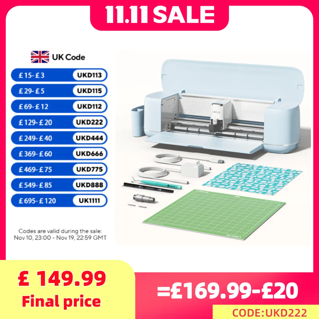 آلة قطع الفينيل LOKLiK 2-DIY لجميع الحرف اليدوية تخلق بطاقات مخصصة متوافقة مع iOS Android Windows Mac #1