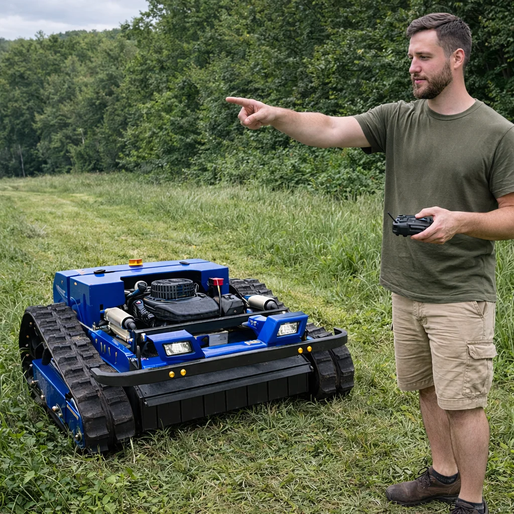 

Customized Professional Lawn Mower - 550mm Cutting Width Remote Control LONCIN Engine Euro 5 Certified