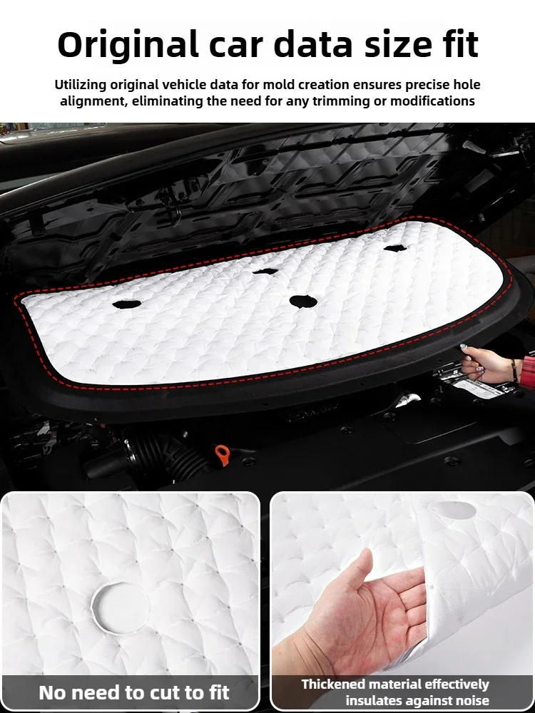 For Tank 300/400Hi4t/500 Engine hood soundproof cotton engine insulation reduces noise and provides durable snap fasteners