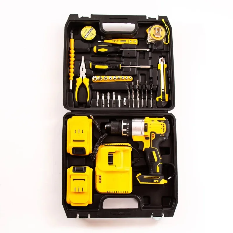 

[Hot Sale] 21V Lithium Electric Drill Factory Price Multifunctional Cordless Power Drill With Brush Motor