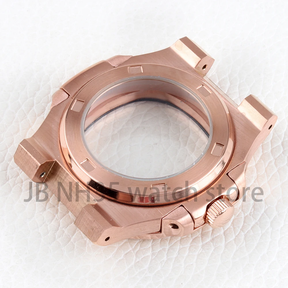 Silver/Black/Rose Gold 40mm Square Watch Case Stainless Steel Sapphire Glass for Nautilus 29.8mm Dial NH35 NH36 NH38 Movement