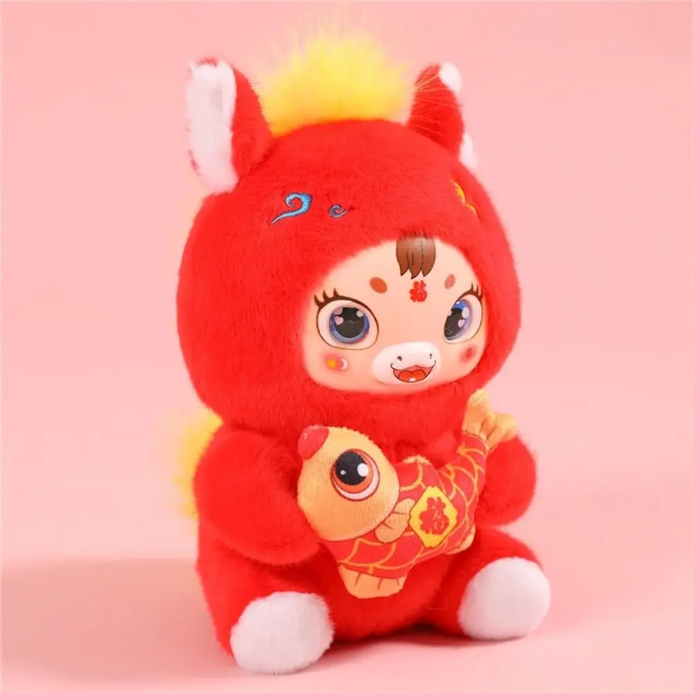 ตุ๊กตาม้าตัวน้อยยืนได้ ขนฟูหางยาว หางม้าพองฟู ทำจากใยฝ้าย PP ขนาด 22/26 ซม. ของขวัญตุ๊กตาม้าการ์ตูน