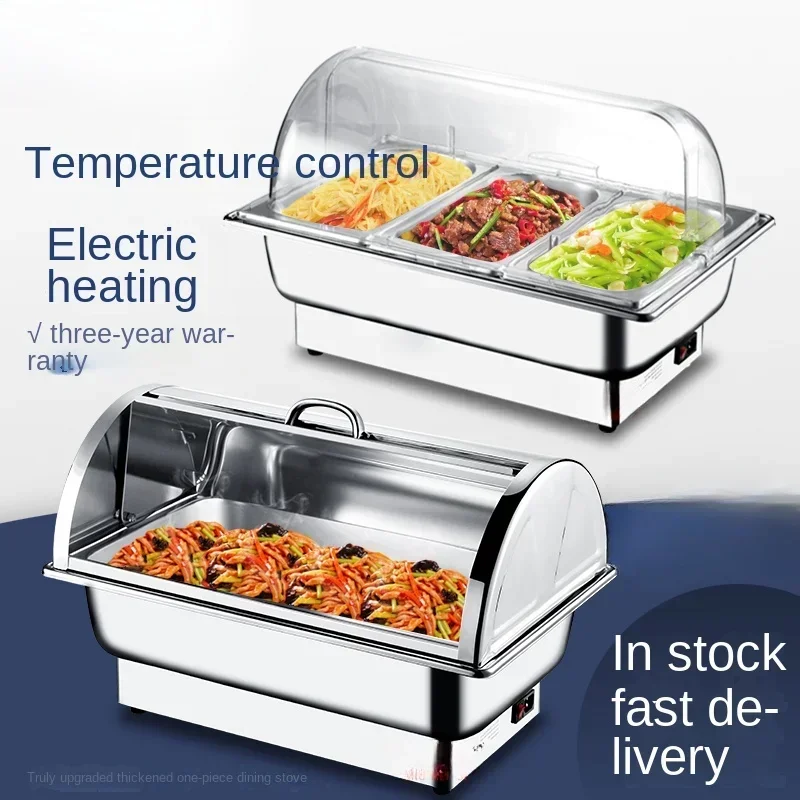 Buffet Maintaining Furnace Stainless Steel Electric Heating Chafing Dish Commercial Visual Basin Display Pot