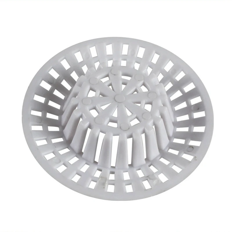 5Pcs Washbasin Anti Blocking Filter Plastic Grid Drain Hole Filter White Diameter 60Mm