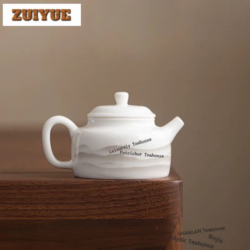 

170ml Ink Wash Distant Hills Teapot Creative Tea Infuser Pot Tea Brewing Kettle With Ball Hole Tableware Accessories Collection