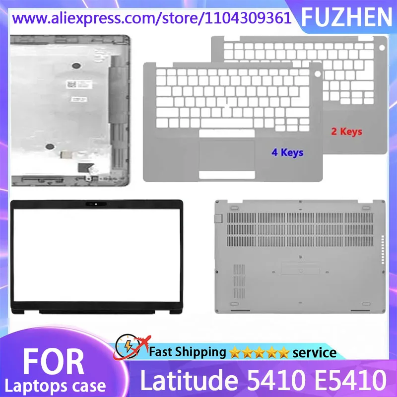 New For Latitude 5410 E5410 Series LCD Back Cover Front Bezel Palmrest Top Lower Bottom Case 0NKPM7 00W819 Silver