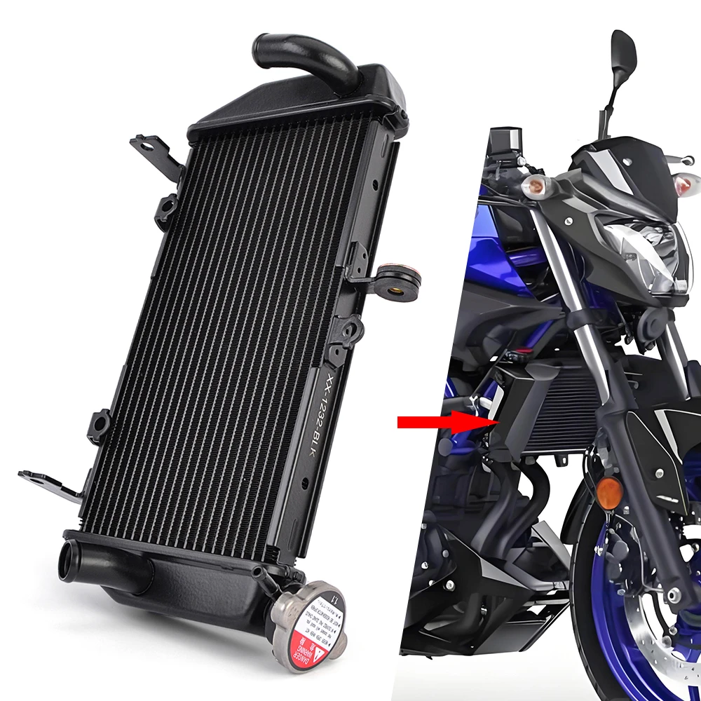 

Для Yamaha YZF-R3 MT-03 2015-2026: Система охлаждения радиатора (резервуар для воды) YZFR3 MT03, замена