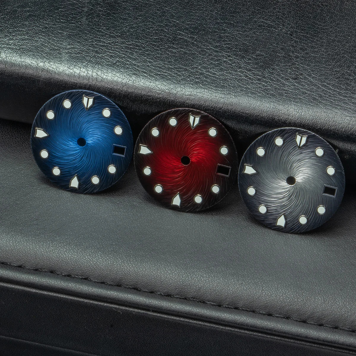 28.5mm Watch Dial For NH35 NH35A Movement Green Luminous Coloured Gradient Dial Fit 3 O'Clock Crown 3.8 O'Clock Crown