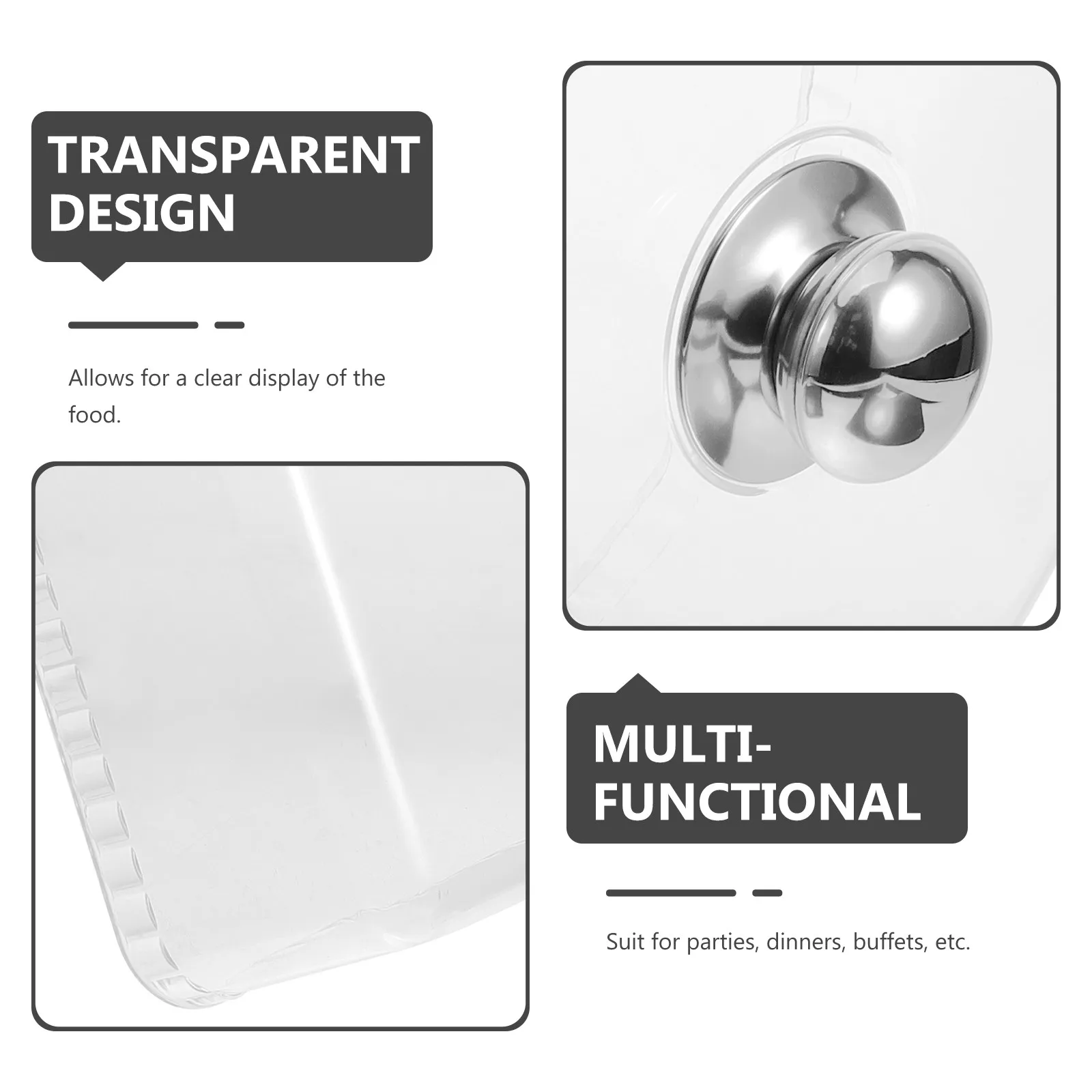 

Прозрачный акриловый колпак для торта, многоразовая крышка для защиты еды, для фуршета, вечеринок, домашнего использования, демонстрации десертов, для использования на улице
