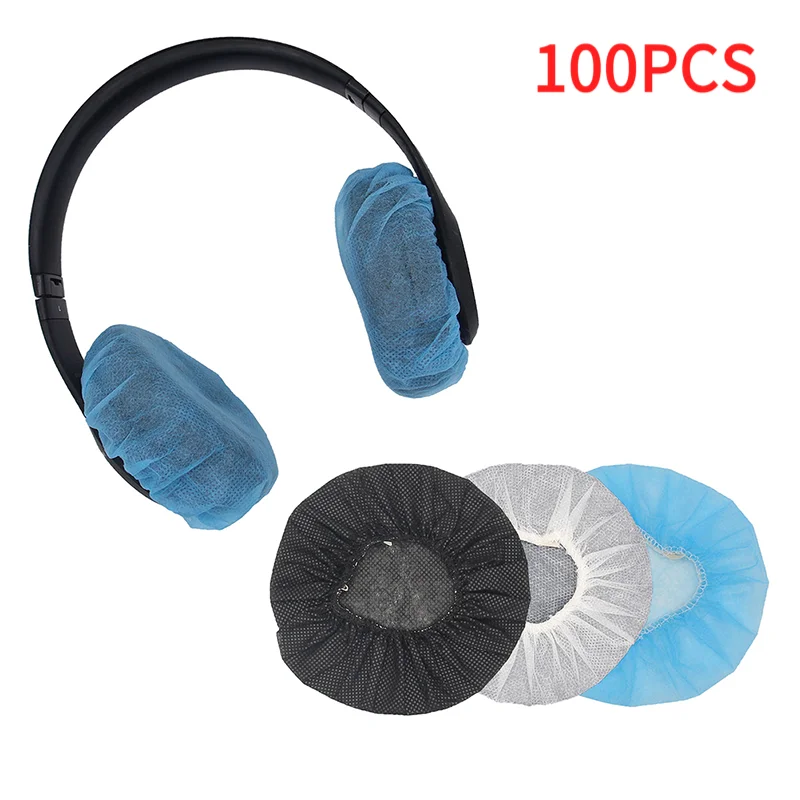 100 шт./пакет одноразовый чехол для наушников нетканый наушник-подушка 10-12 см гарнитура одноразовые чехлы для наушников