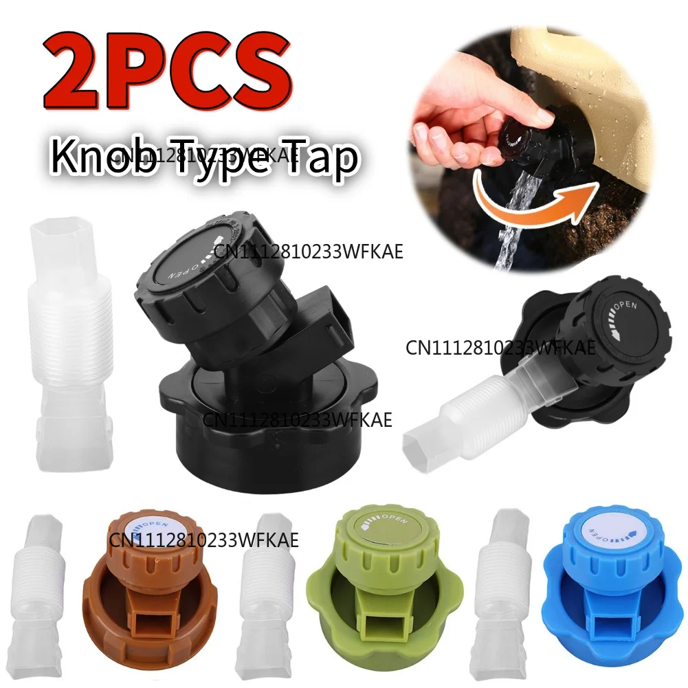 2PCS Outdoor Water Faucet with Extension Tube Portable Faucet Replacement Camping Water Jug Tap for Water Tank Bucket