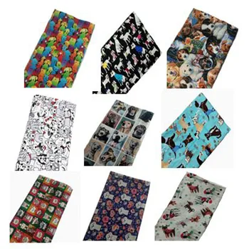 ViaPhil-tela lisa de algodón para costura, tejido de Color arcoíris, serie de dibujos animados de perros, ropa, retales