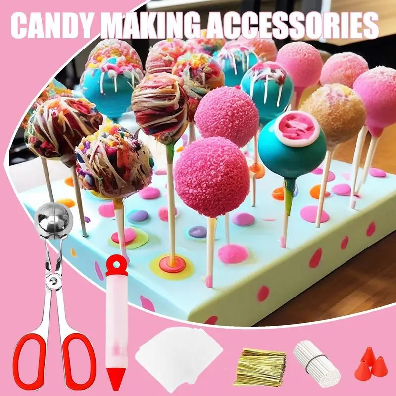 302pcs Lollipop Making Kit Accessories Reusable Funny Cake Pop Supplies for Wedding Parties Safe materials healthy and reliable
