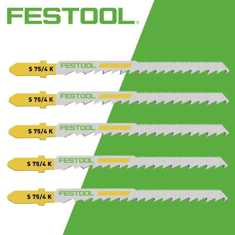 

FESTOOL 204265 Полотно для лобзика S 75/4 K/5 для кривых режек по дереву, аксессуары для электроинструментов