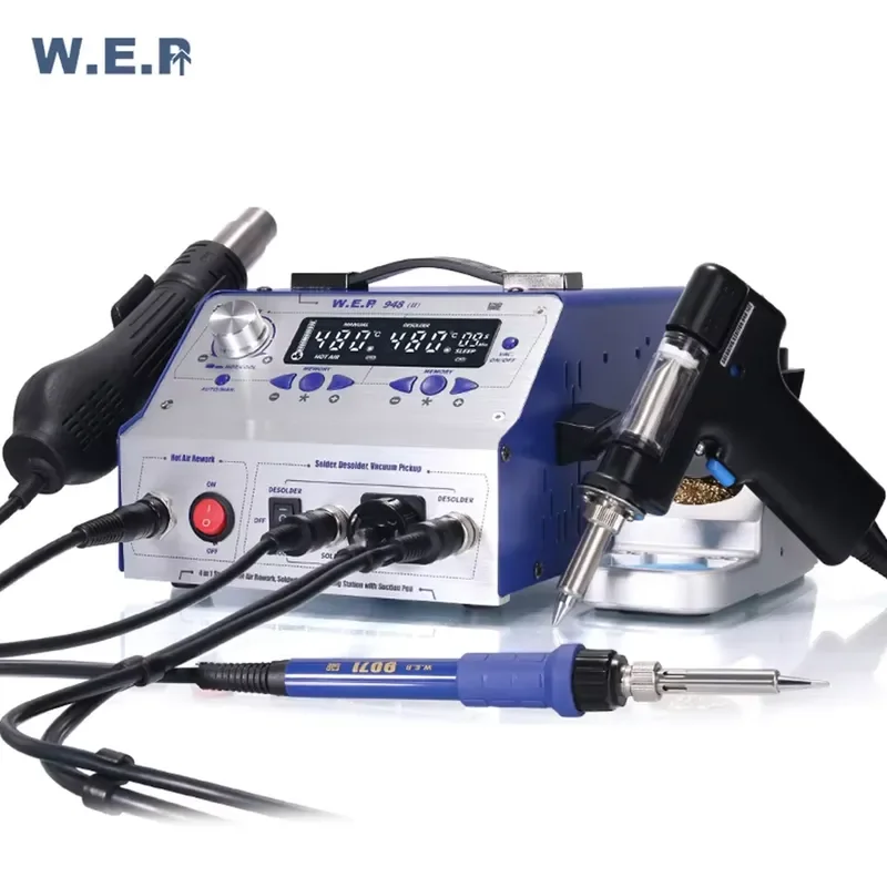 WEP 948-II 4 in 1 Desoldering Soldering Iron BGA Rework Station Hot Air Suction Desoldering BGA Rework Station