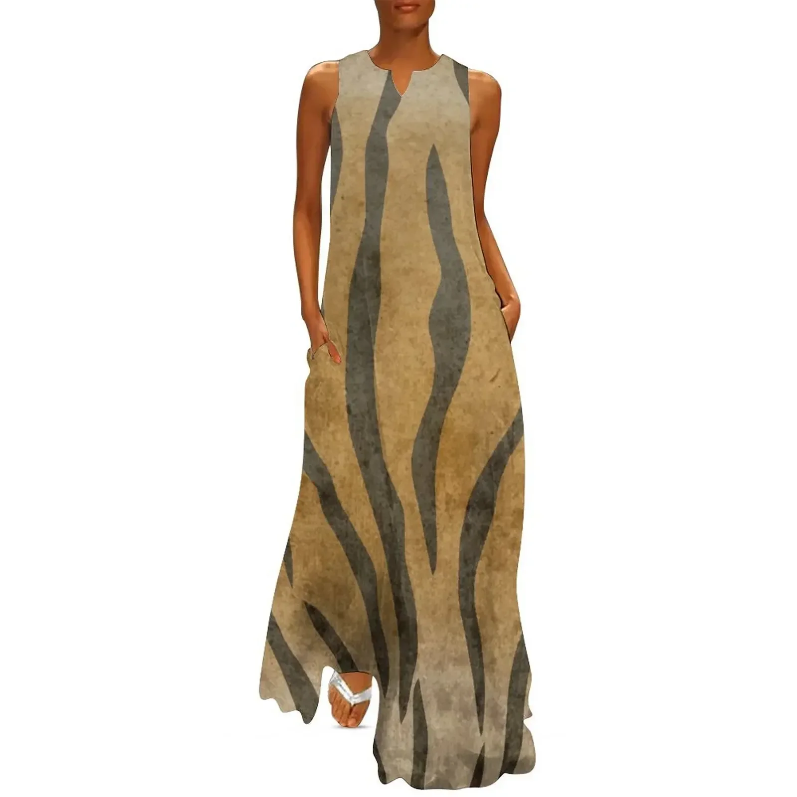 

Tiger Skin Long Dress Party dresses women dress loose summer dress summer women's 2025