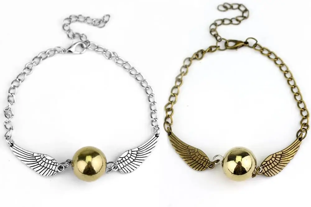 Retro gold snitch bracelet is a lovely friendship bracelet for Harry Potter fans