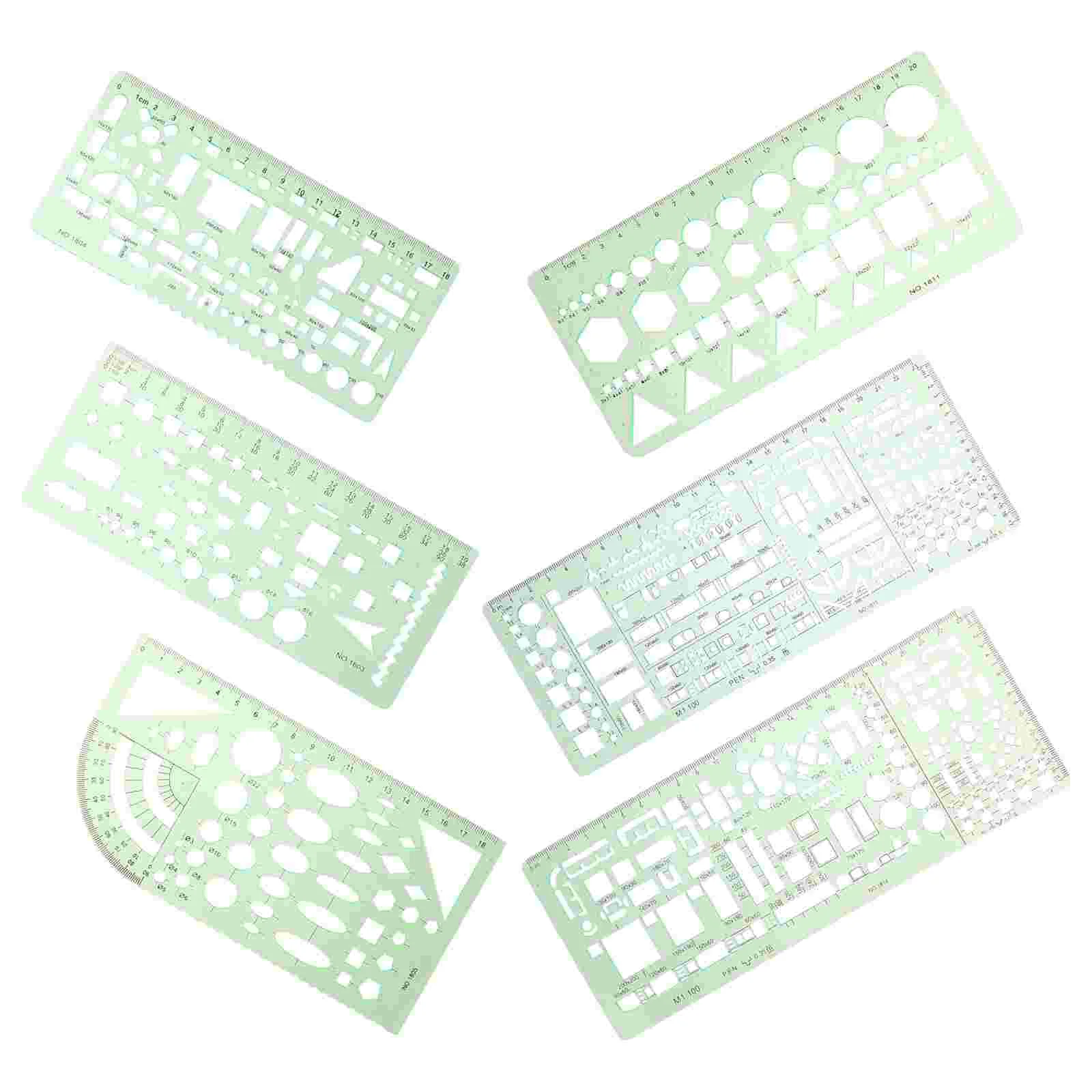 

Stencils for Drawing Building Formwork Drafting Tools Plastic Geometric Template Measuring Ruler