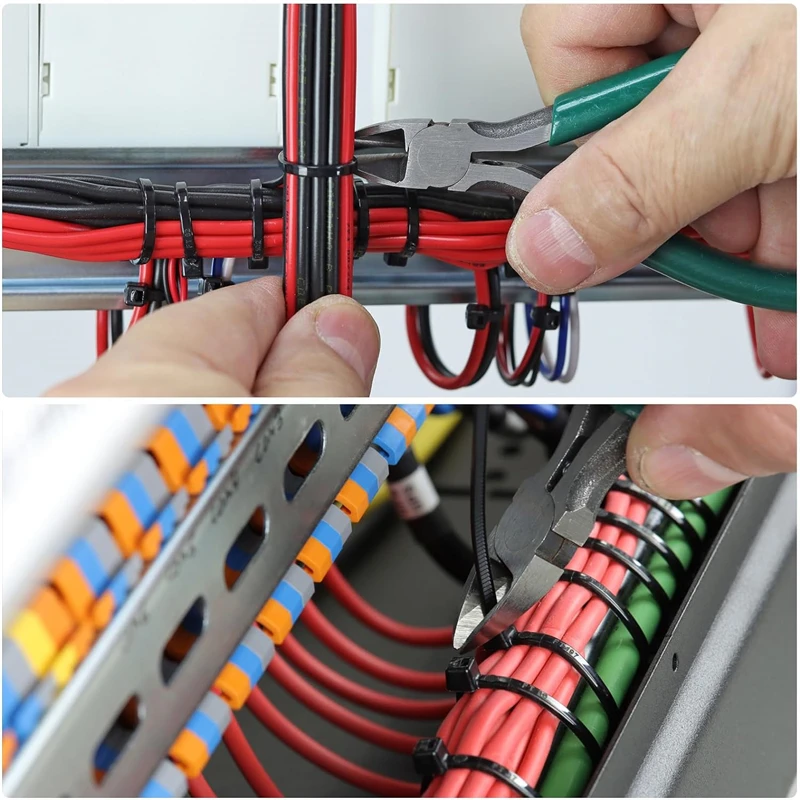 Self-Locking Nylon Wire Cable Zip Ties Multi-Purpose Cord Cable Ties Strap Fastening Loop Reusable Wire Wrap for Home Office