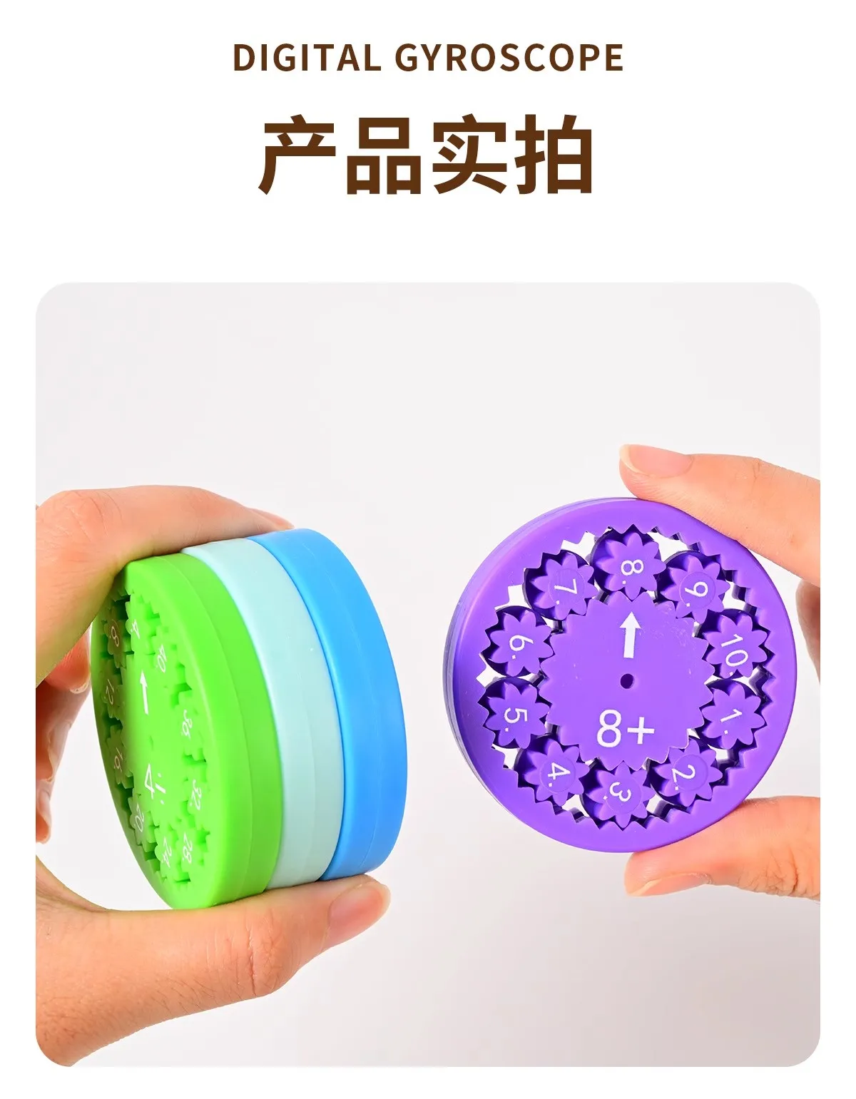 Arabic Numeral Fidget Roller Spinner Gyro Fingertip Arithmetic Decompression Toys Addition Subtraction Multiplication Division