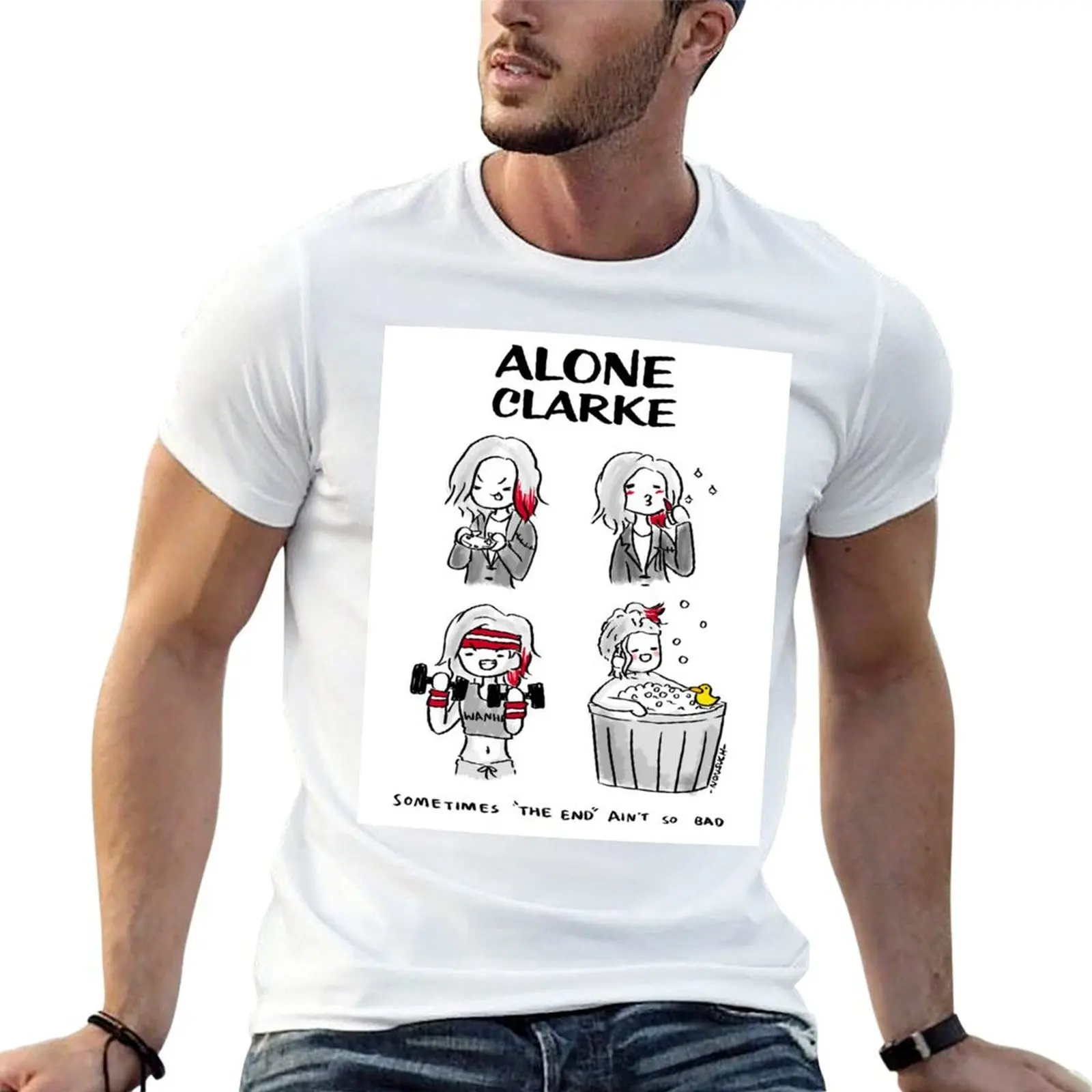 

Alone Clarke End T-Shirt printed t shirts for man t shirt for man 100 percent cotton T-Shirt