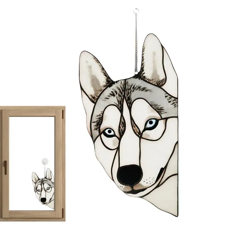 Dog Decor Stained Glass Suncatchers Window Hangings Memorial Suncatchers Dog Sun Catcher Ornament Handcrafted Suncatchers Wall