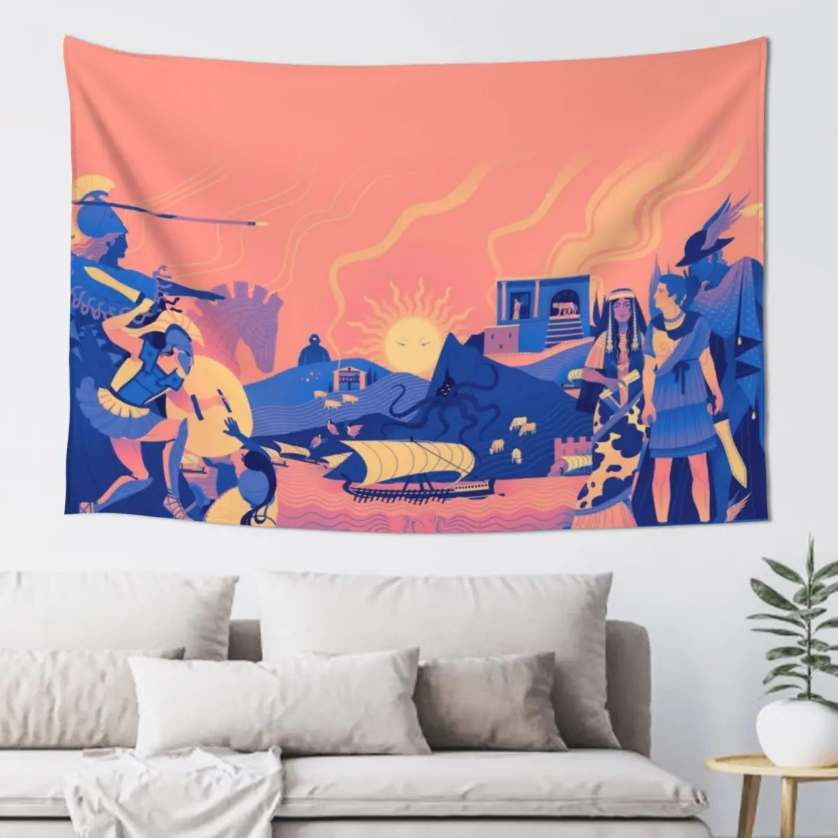 

Epic Trilogy Landscape - Summer Tapestry Decor For Room Bedroom Decor Aesthetic Tapestry