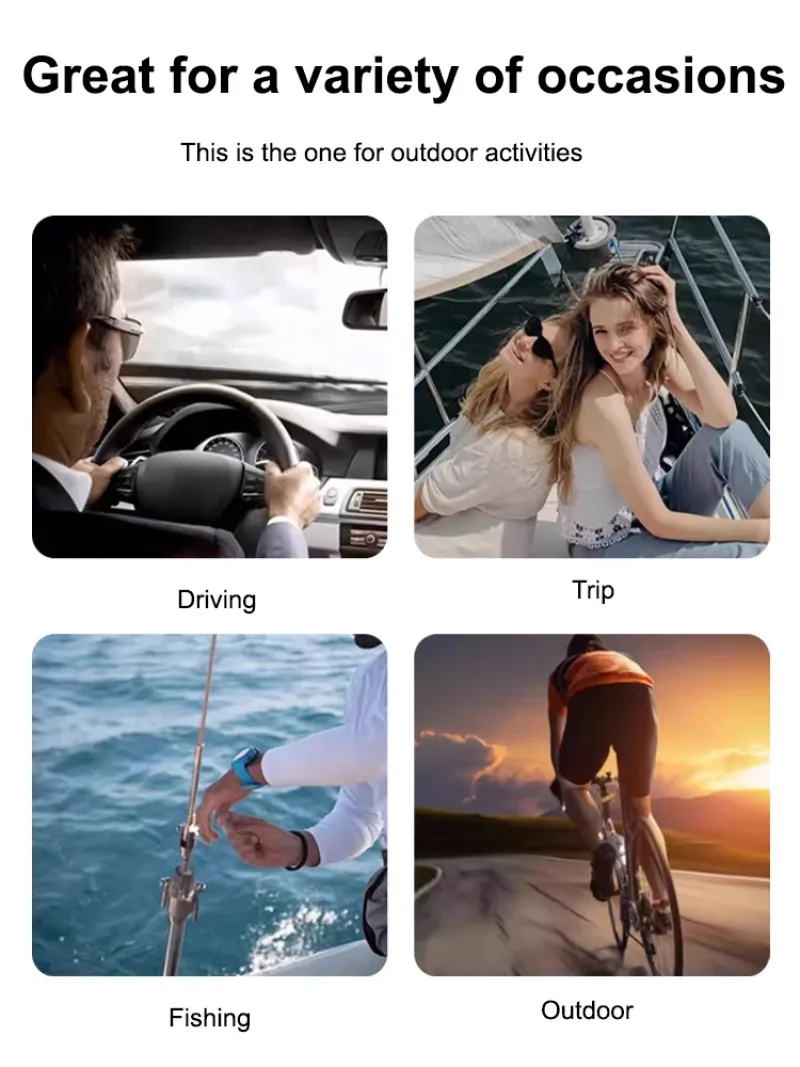 نظارات شمسية مستقطبة عالية الدقة للحماية من الأشعة فوق البنفسجية للرجال