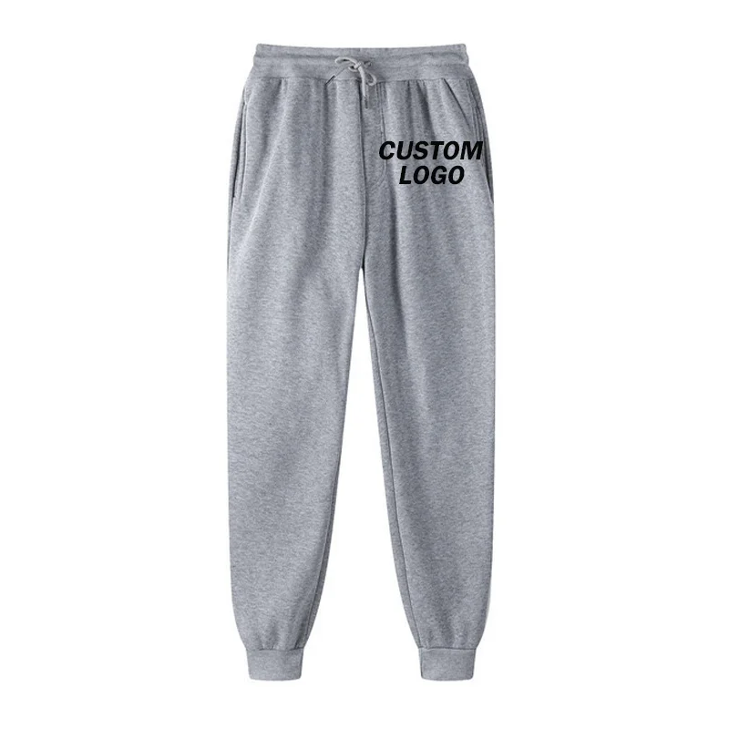 Custom Logo Women\'s Men\'s Sports Pants Spring Autumn Jogging Pants Leisure Sports Printed Solid Color Femme Sports Pants