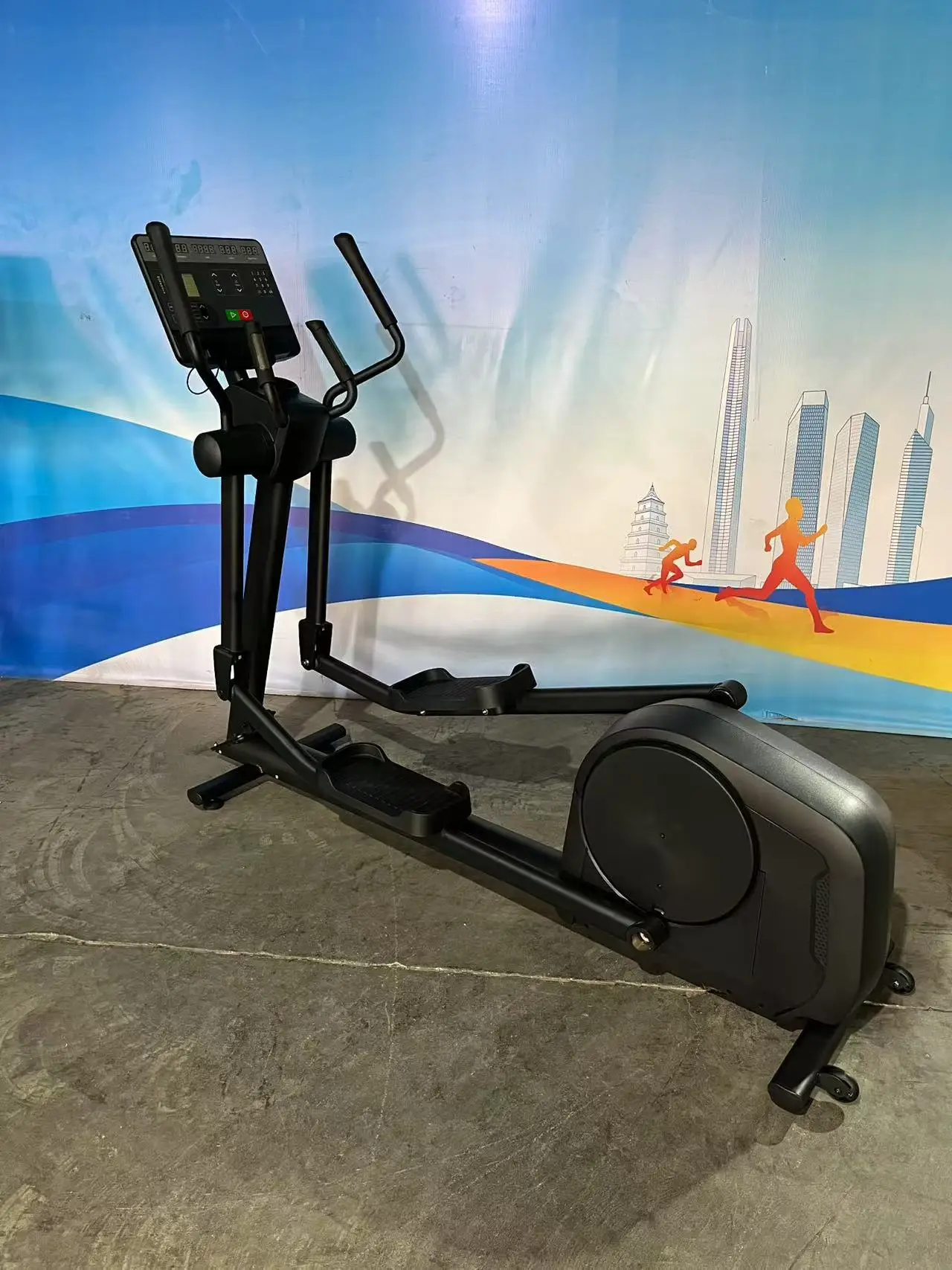 Alat Fitness Manual Magnetic Elliptical Cross Trainer dengan Layar LED untuk Rumah & Gym