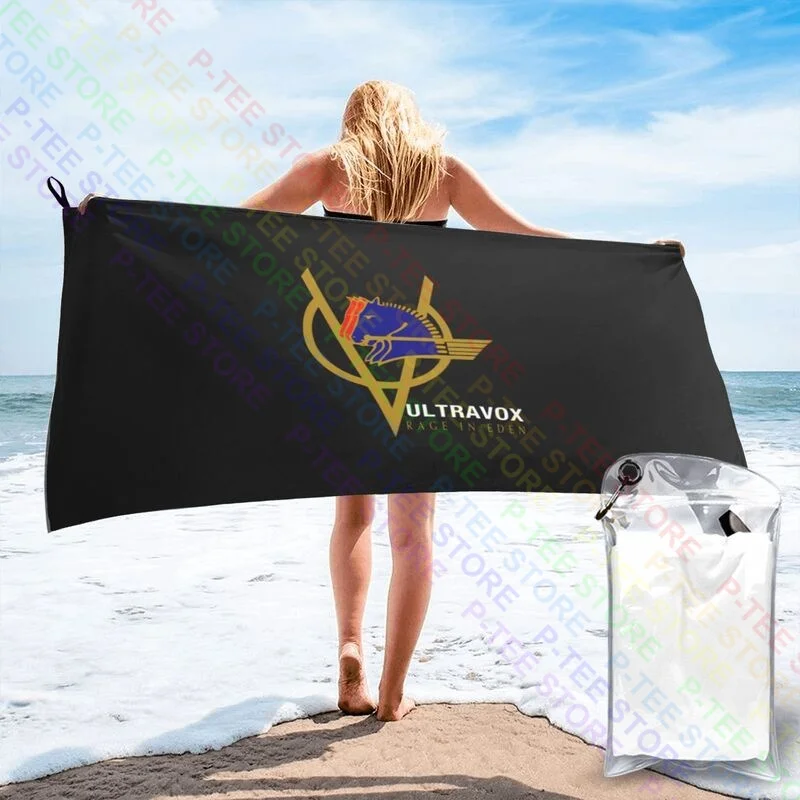 Ultravox Rage In Eden Wave Logo Quick dry Towel Large Lightweight Personalized