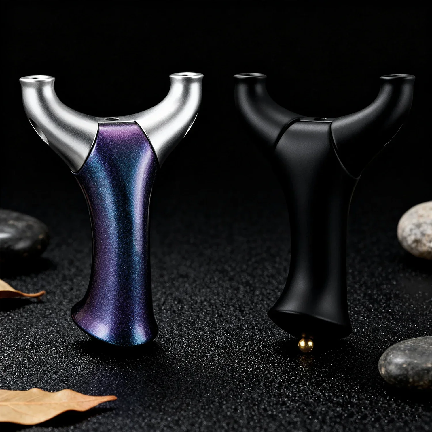 Detachable Resin Two-tone Shooting Slingshot For Target Practice Portable Pocket Slingshot Frame With Rubber Band