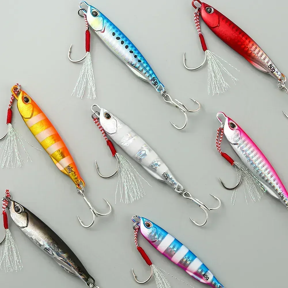 2023Japen Metal Cast Jig Spoon 10/15/20/30/40/50g Shore Casting Jigging Fish Sea Bass Fishing Lure Artificial Bait Tackle