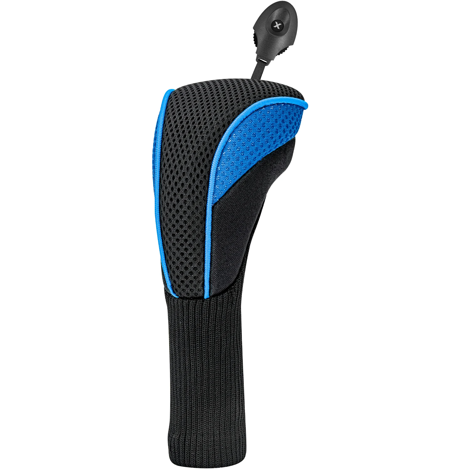 1PC/4PCS Hybrid Golf Headcover, Mesh Spliced Black Blue Club Protector with Rotatable Number Tag, Fits Golf Clubs