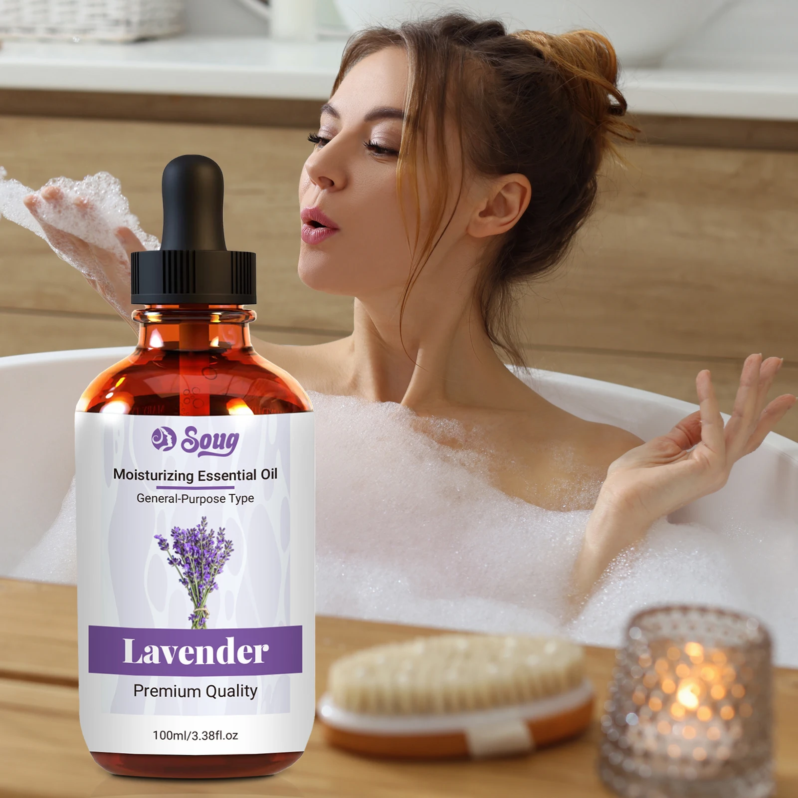 100ml Lavender Plant Essential Oil Massage SPA Moisturizing Comfortable Calming Nourishing and Moisturizing  Essence No Additive