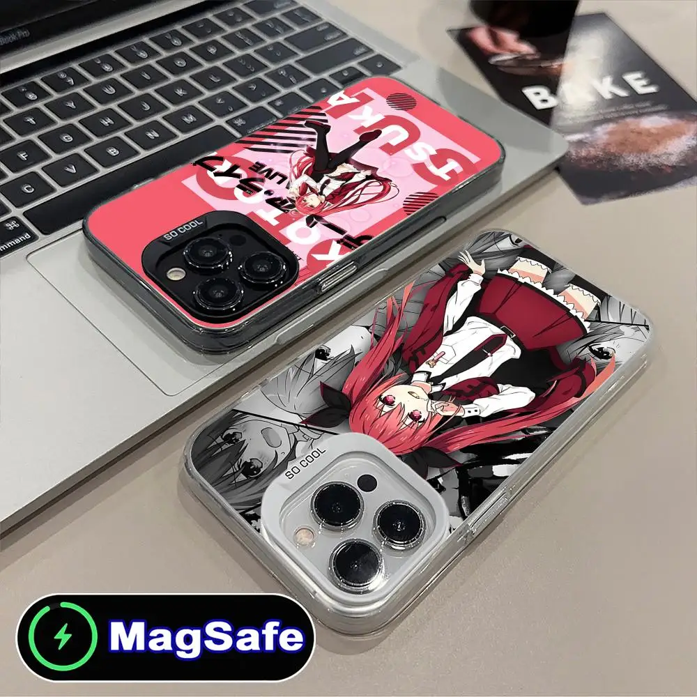 Funda de teléfono Date a Live Kotori Itsuka para iPhone 16 15 14 13 12 11 Pro Max Plus MagSafe, funda de Color translúcido para teléfono inteligente