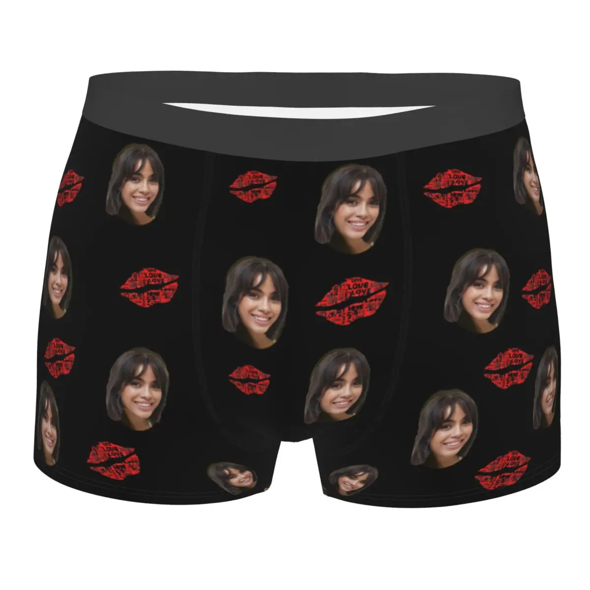 Custom Personalized Boxer DIY Your Picture Shorts Panties Men Underwear Couple Lip Soft Underpants for Male S-XXL